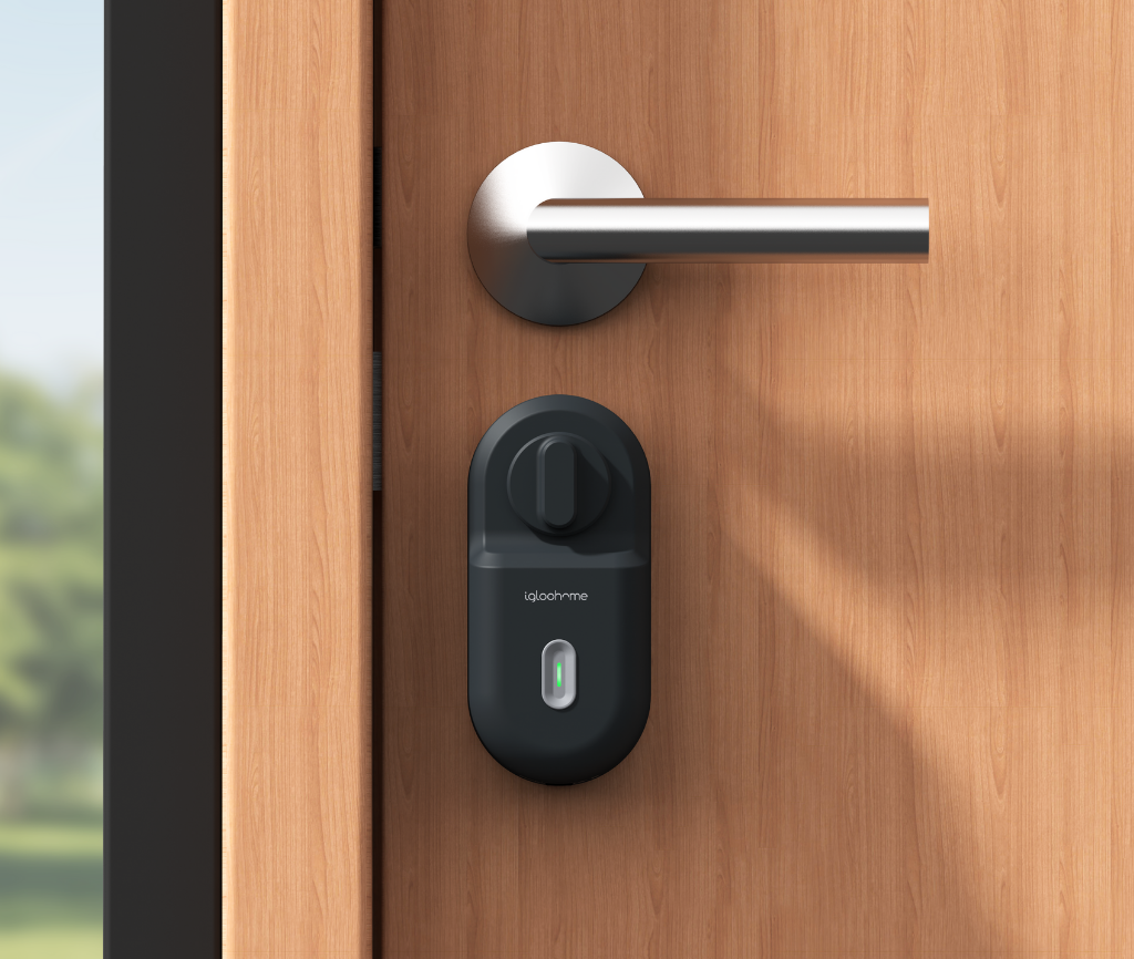 serrures connectées igloohome à codes code pin empreinte digitale sécurisé porte mortise retrofit